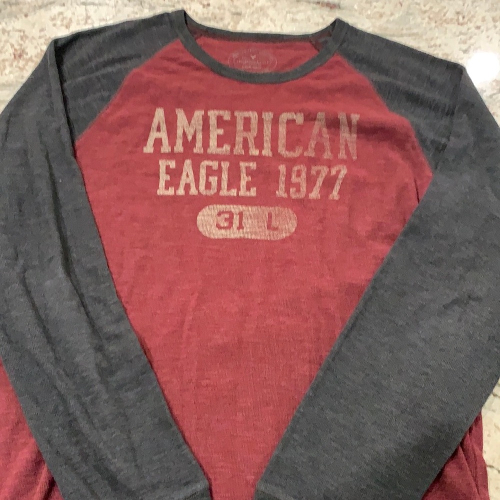 Gently Used American Eagle Waffle Weave Long Sleeve Shirt Men’s XL